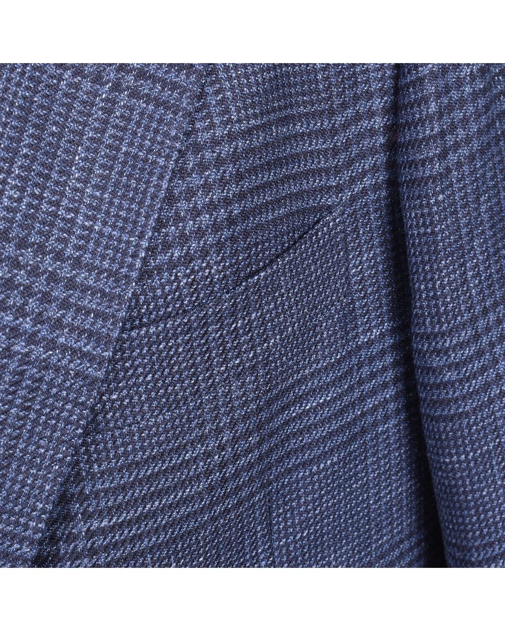 Brunello Cucinelli Blue Wool Blend Plaid Blazer Clothing for men