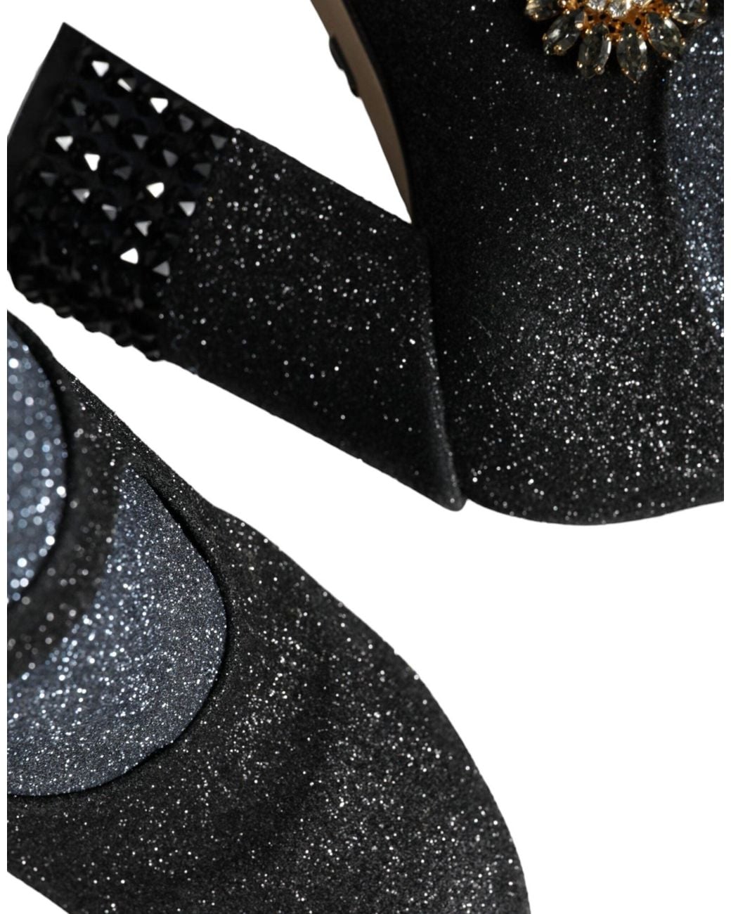 Dolce & Gabbana Blue Dolce & Gabbana Crystal-Embellished Nylon Boot