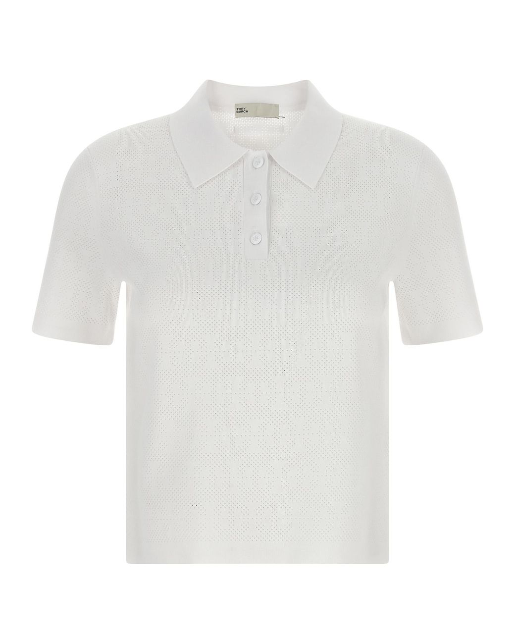 Tory Burch White Viscose Polo Shirt