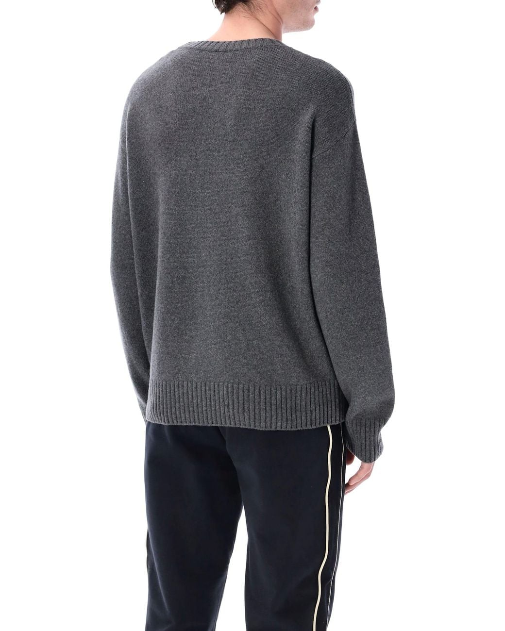 Moncler Gray Wool And Cashmere Crewneck Jumper for men