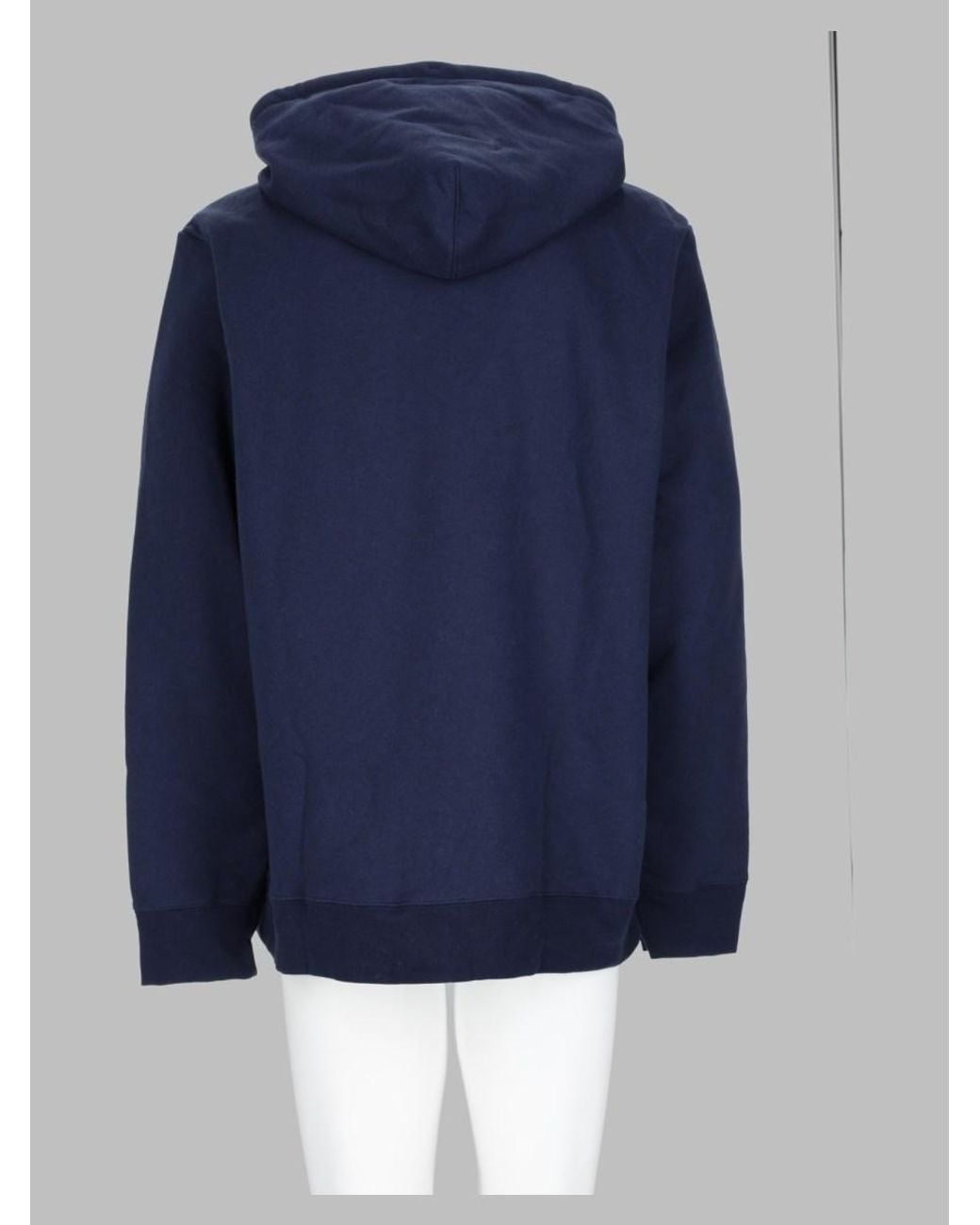 Patagonia Blue Hooded Sweatshirt Polyester Cotton Sweater for men
