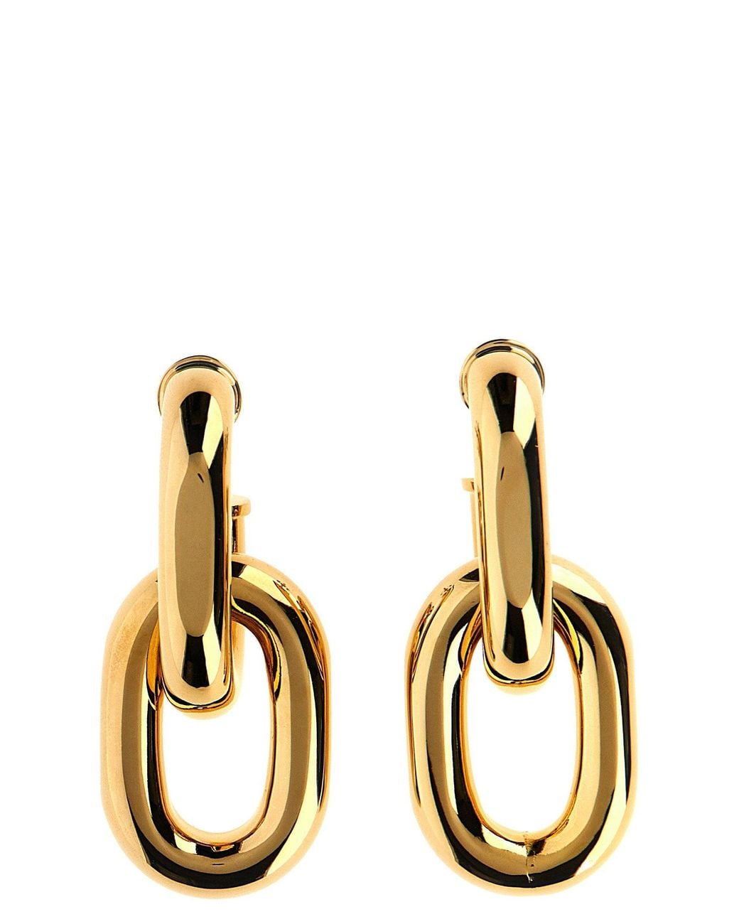 Interlinked Square Rabanne Xl Link Earrings in Metallic | Lyst