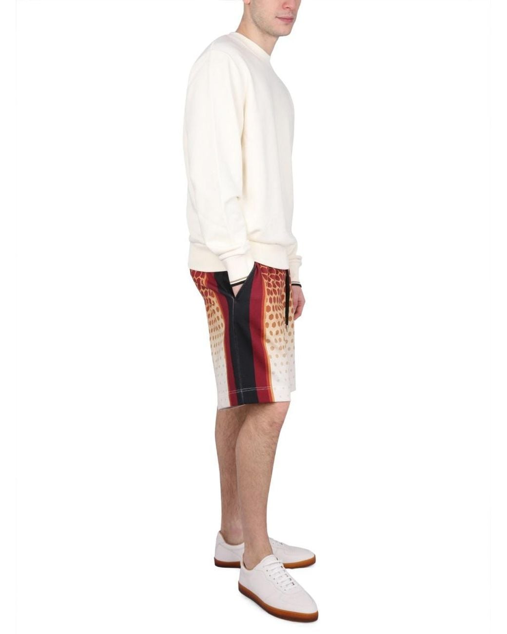 Dries Van Noten White Bermuda Harbor Cotton Short for men