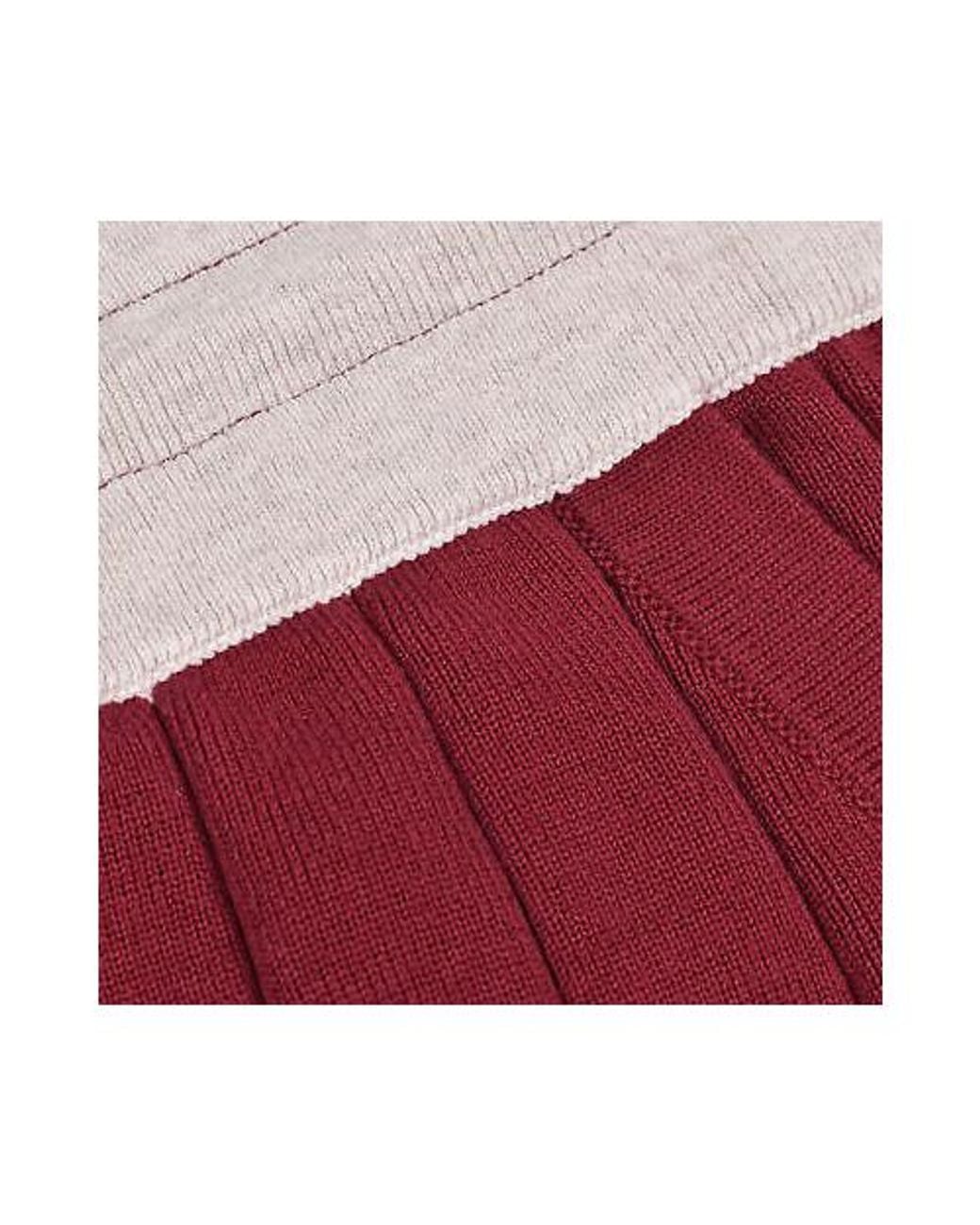 Brunello Cucinelli Red Bicolor Cotton Joggers (workout Pants) for men