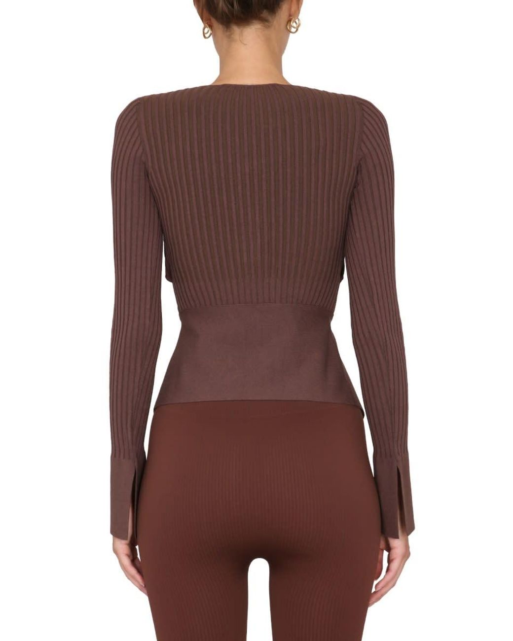 ANDREADAMO Red Ribbed Tops