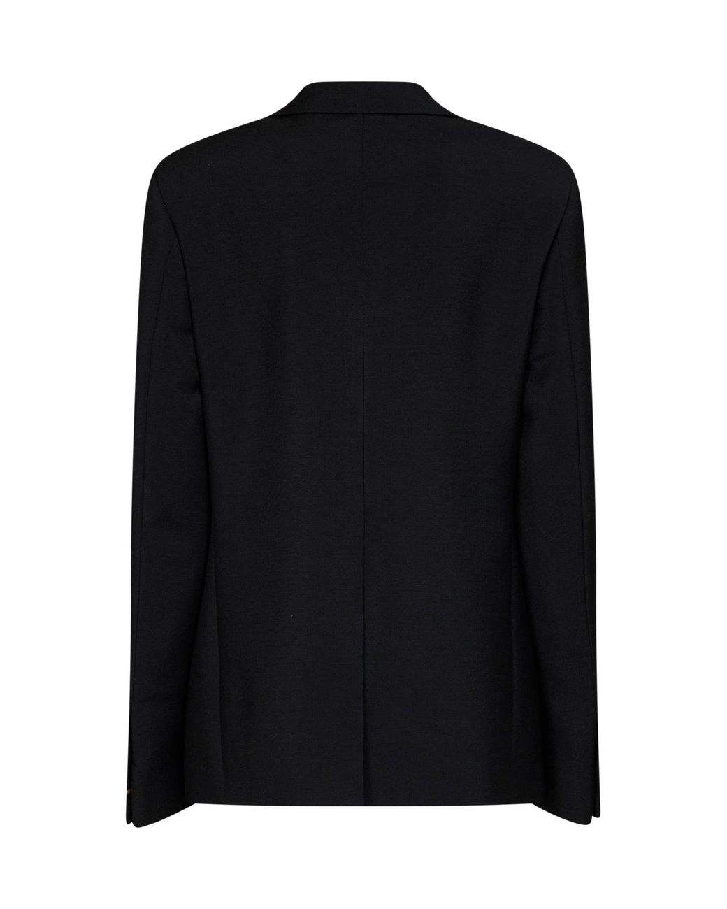Fendi Black Single-Breasted Mohair Blazer Jacket