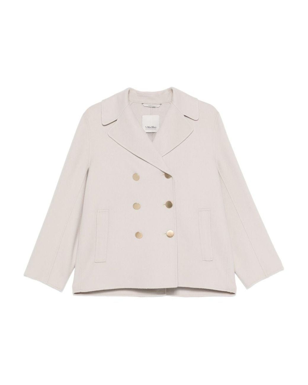 Max Mara White Light Double-Breasted Notched Jacket
