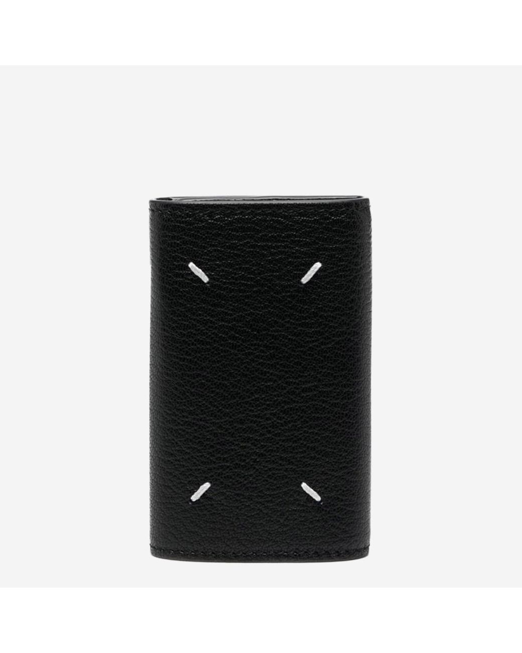 Maison Margiela Black Leather Keyring Wallets & Purses
