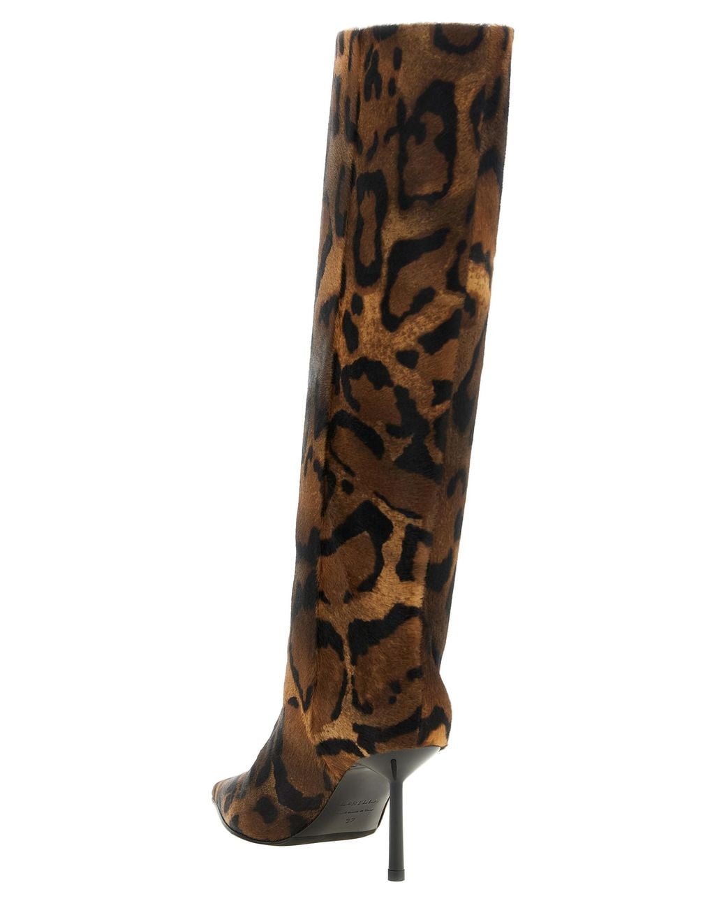Le Silla Brown Le Silla Leopard-Print Calf Boot