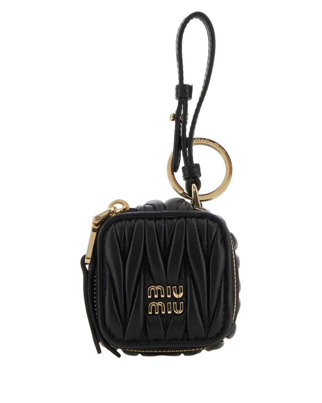 Miu Miu Black Miu Miu Matelassé Leather Coin Purse