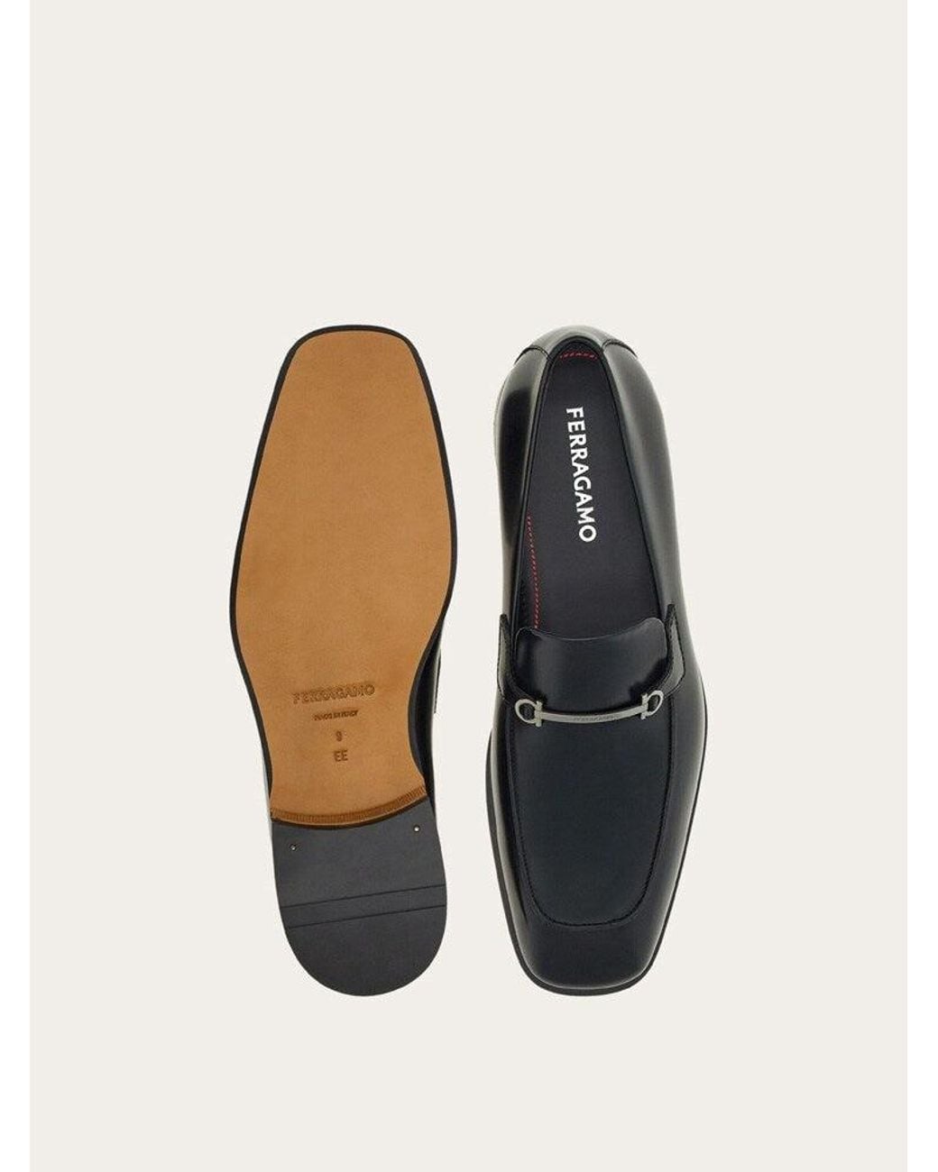 Ferragamo White Calf Leather Loafers for men