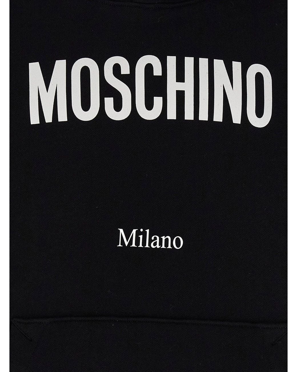 Moschino Black Logo-Print Hoodie