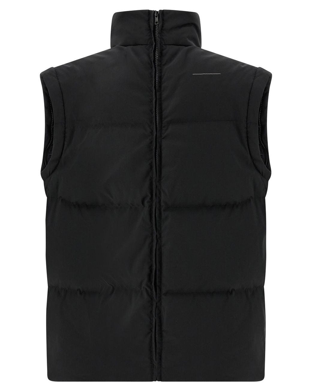MM6 by Maison Margiela Black Numeric Signature Mm6 Embroidery Down Jacket Polyester Jacket, Parka, Casual