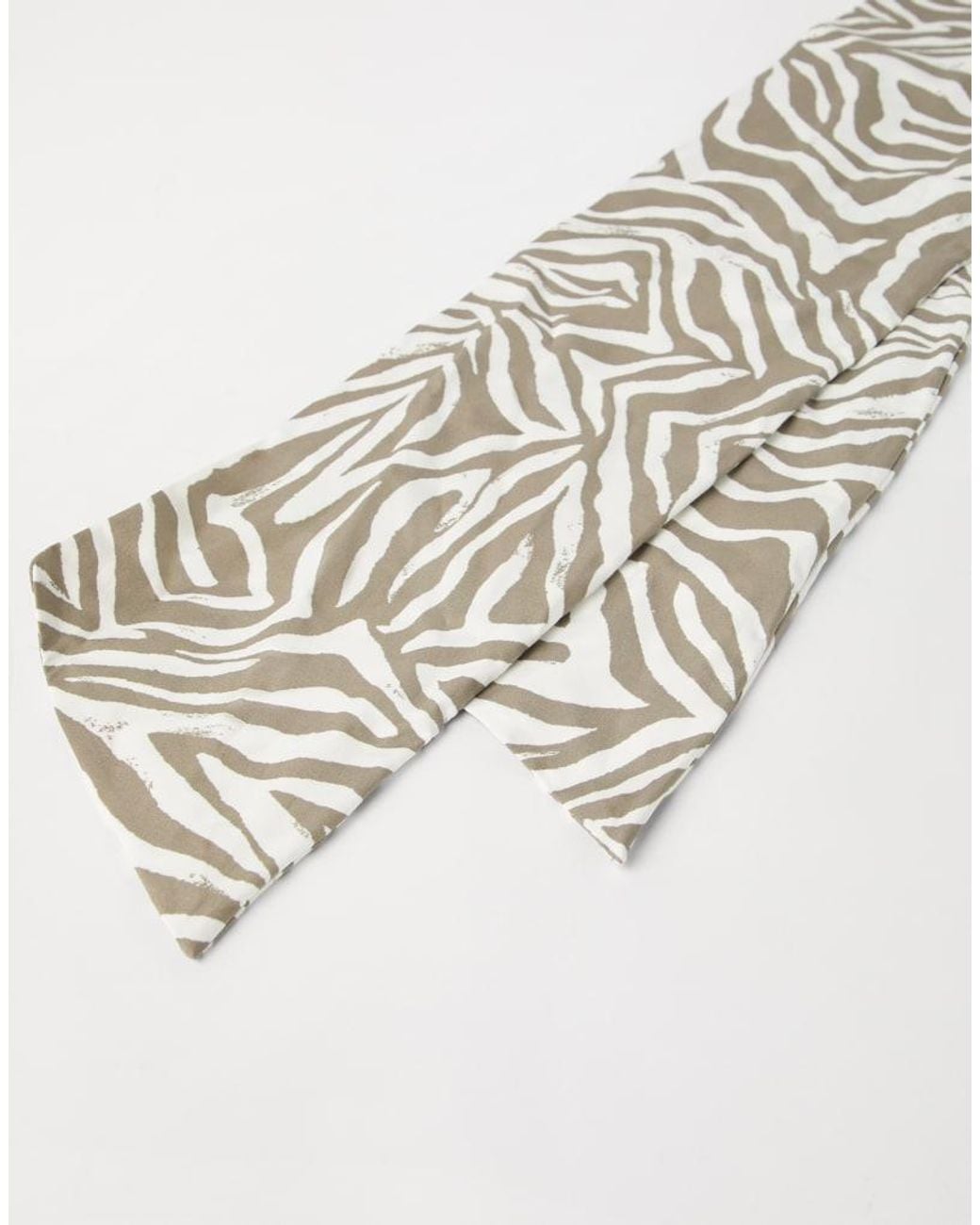 Brunello Cucinelli Metallic Printed Cotton Scarf Accessories & Slg