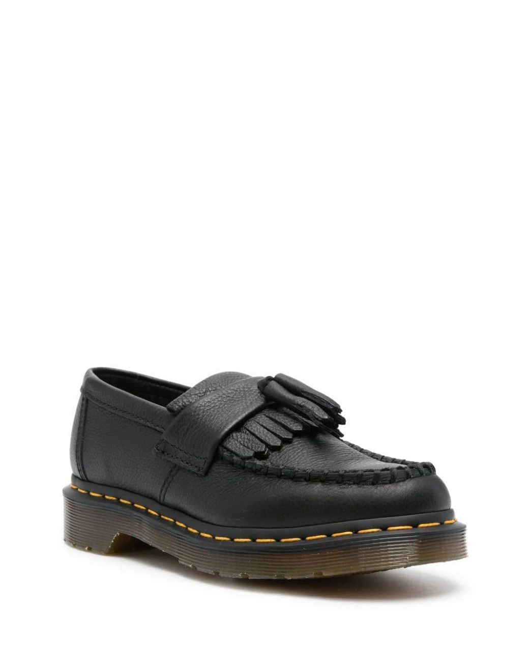 Dr. Martens Black Adrian Tassel Detailed Round Toe Loafers