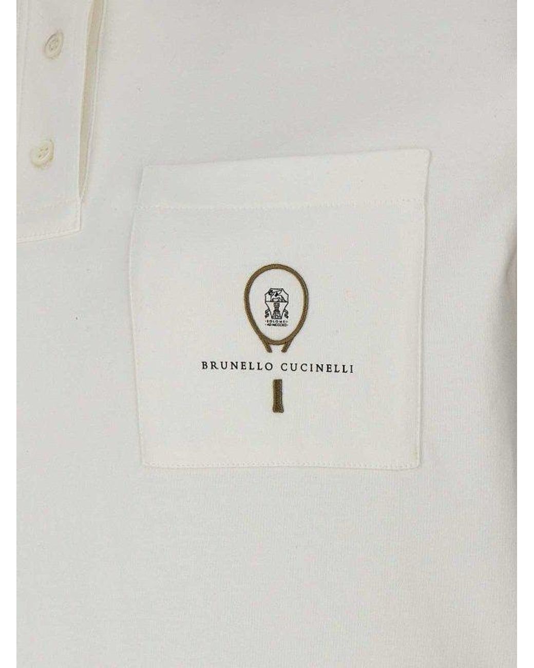 Brunello Cucinelli White Cotton Polo Dress