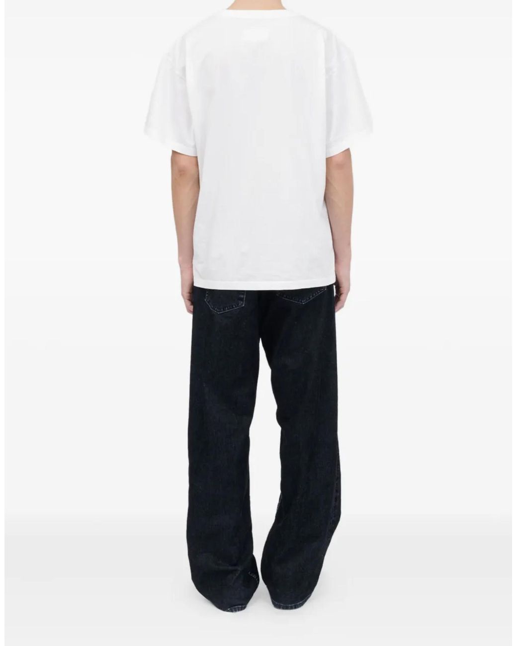 Maison Margiela White Mm6 Numbers Logo T-Shirt for men