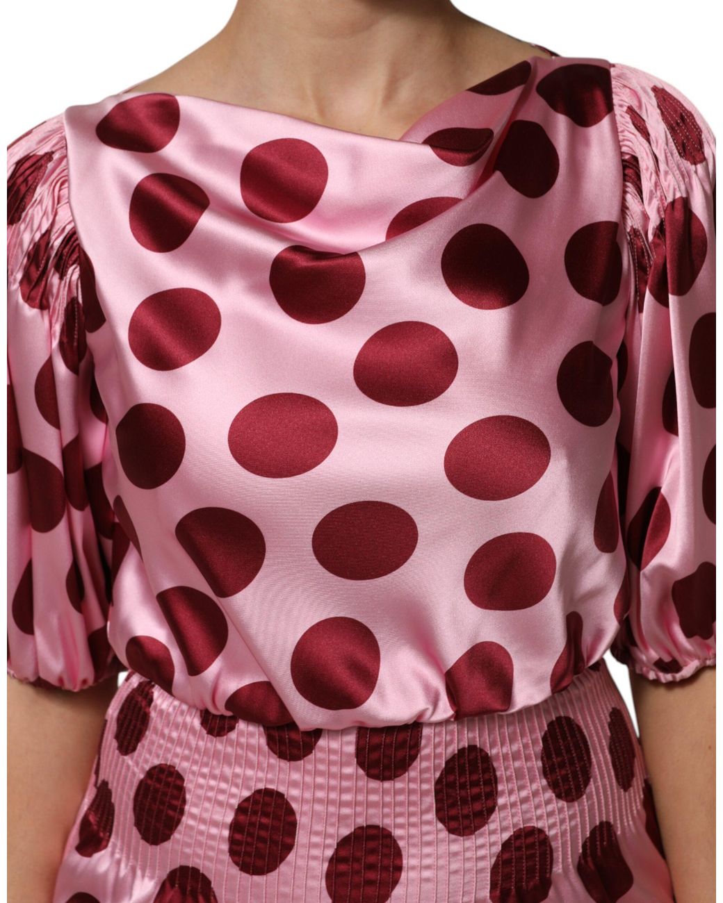 Dolce & Gabbana Red Dot Silk Dress