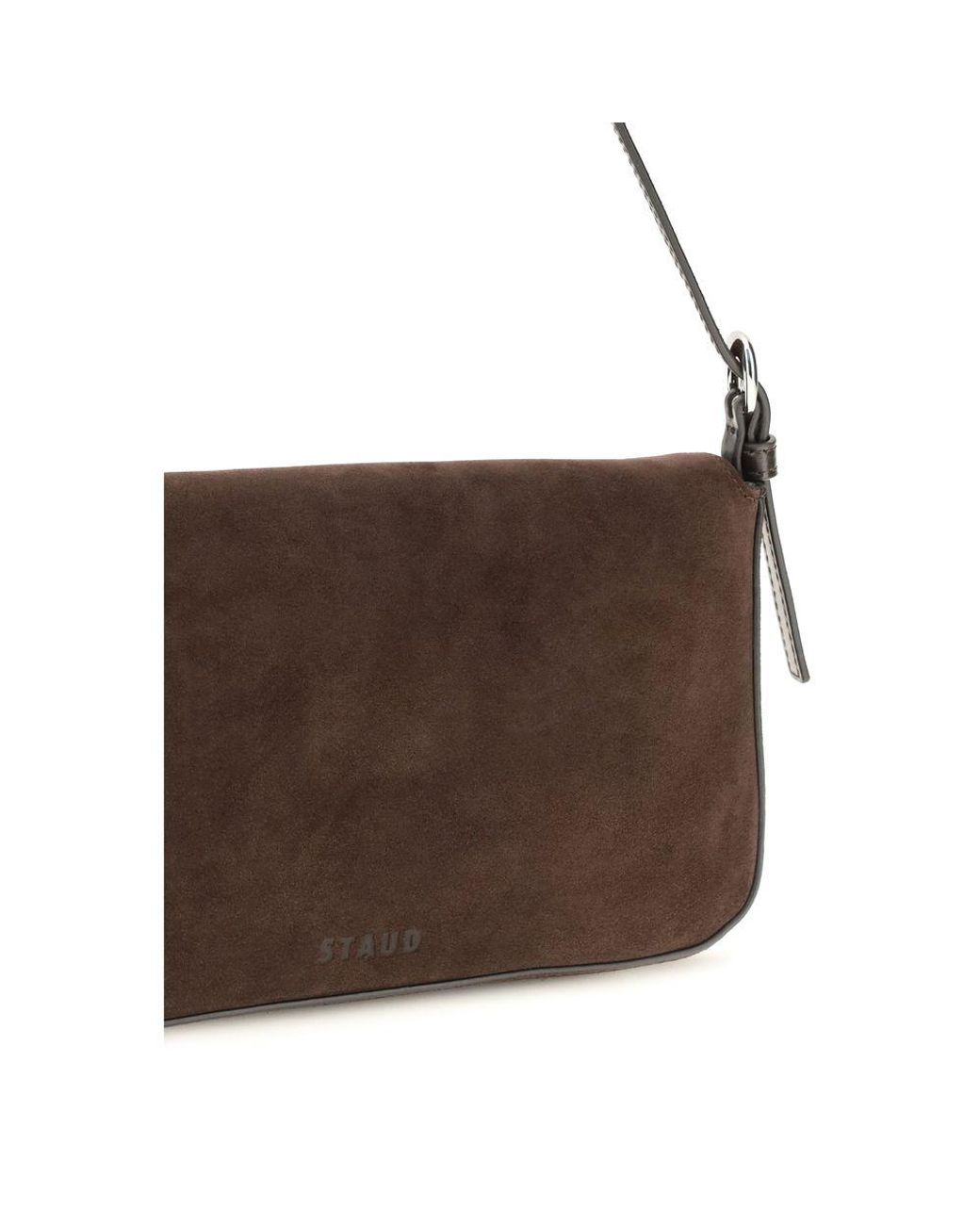 Staud Brown Calf Leather Bos Taurus Shoulder Bag