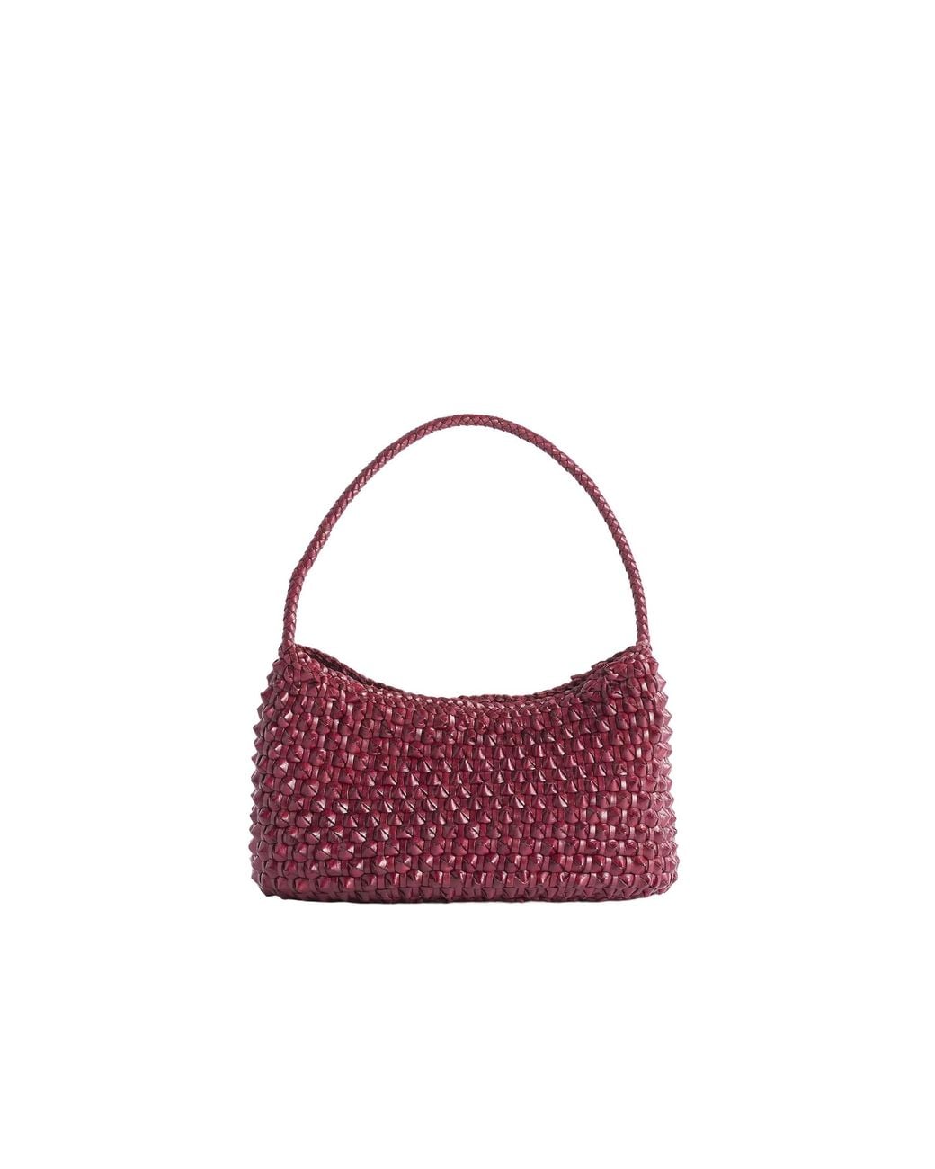 Dragon Diffusion Purple Shoulder Bag Basil Cactus Buff Calf Leather