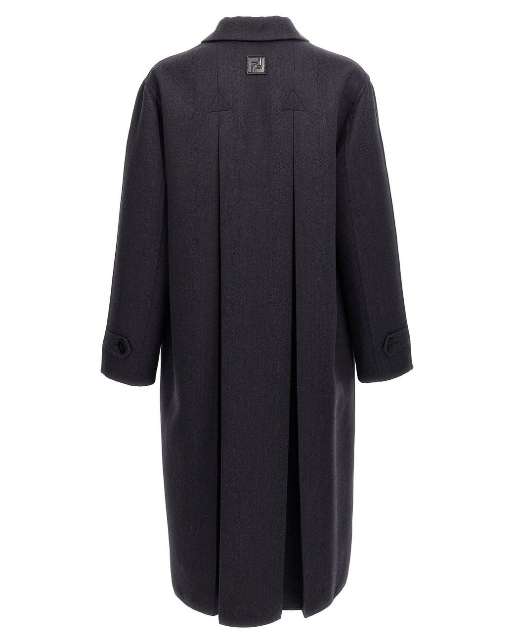 Fendi Blue Double Wool Coat