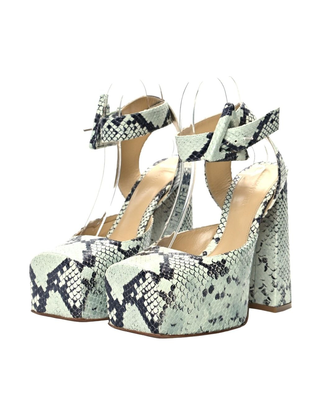 Bottega Veneta Metallic 140Mm Snake-Print Pumps