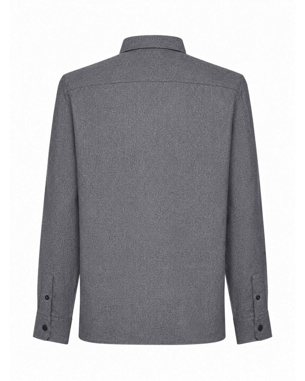 Brunello Cucinelli Gray Overshirt Virgin Wool for men