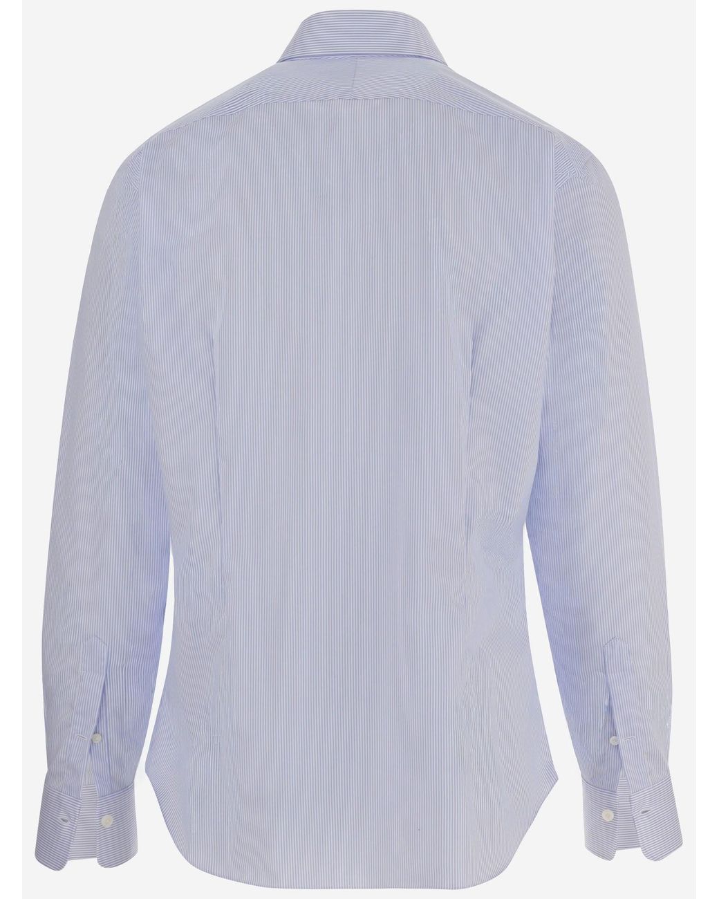 Alessandro Gherardi Blue Striped Cotton Shirt for men