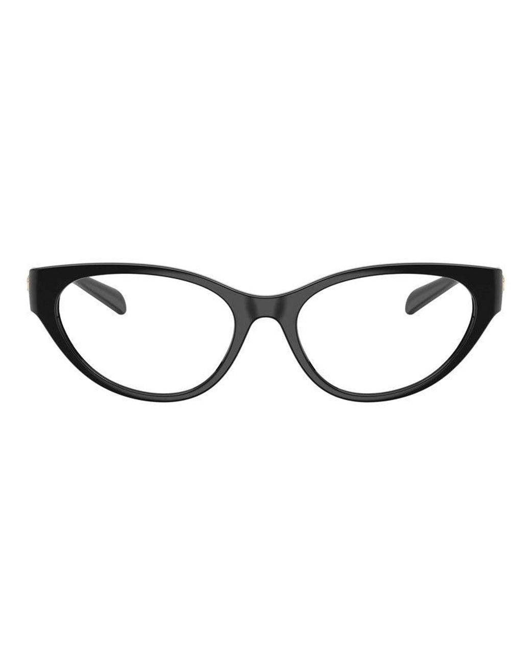 Versace Black Eyeglasses Cat Eye Full Rim, Shiny Frame And Clear Demo Lens Lens Ve3372Ugb1