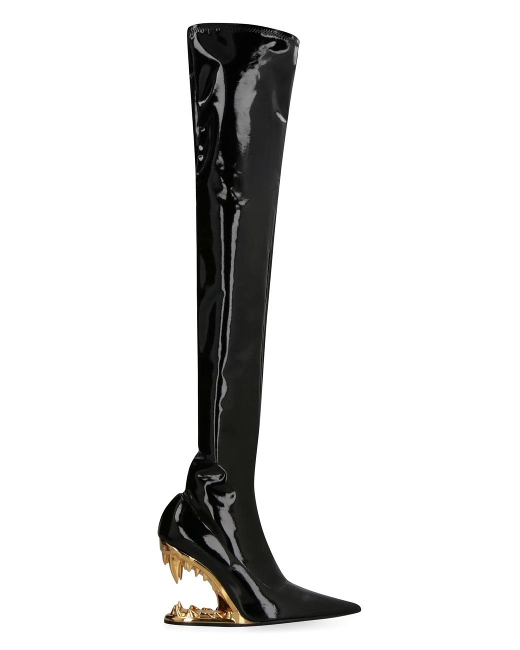 Gcds Morso Vinyl Overtheknee Boots in Black Lyst