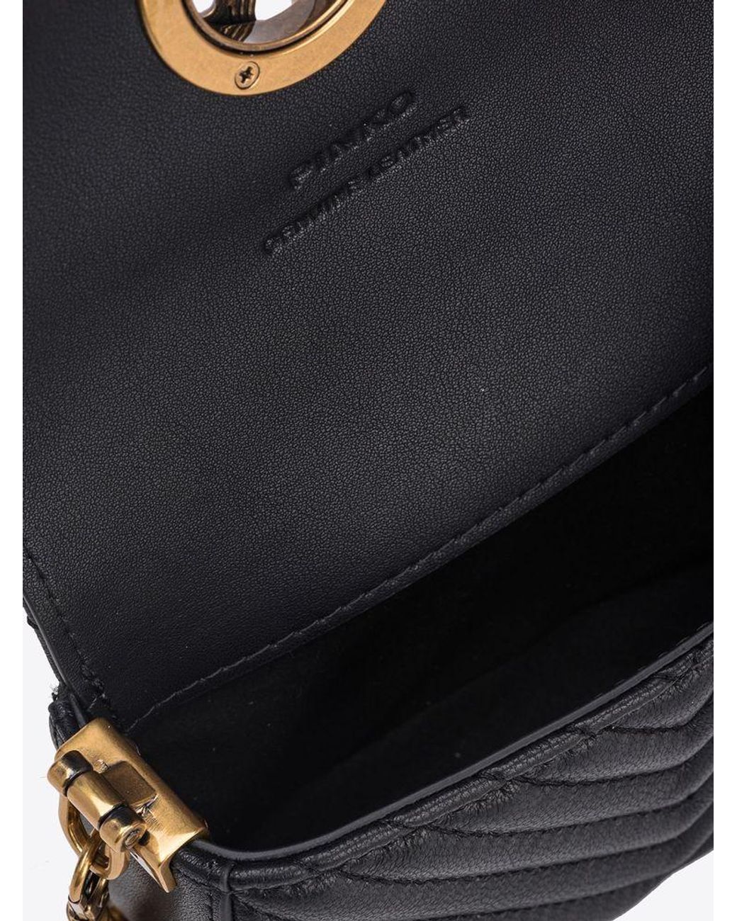 Pinko Blue Crossbody Bag Sheep Leathe Crossbody-Bags