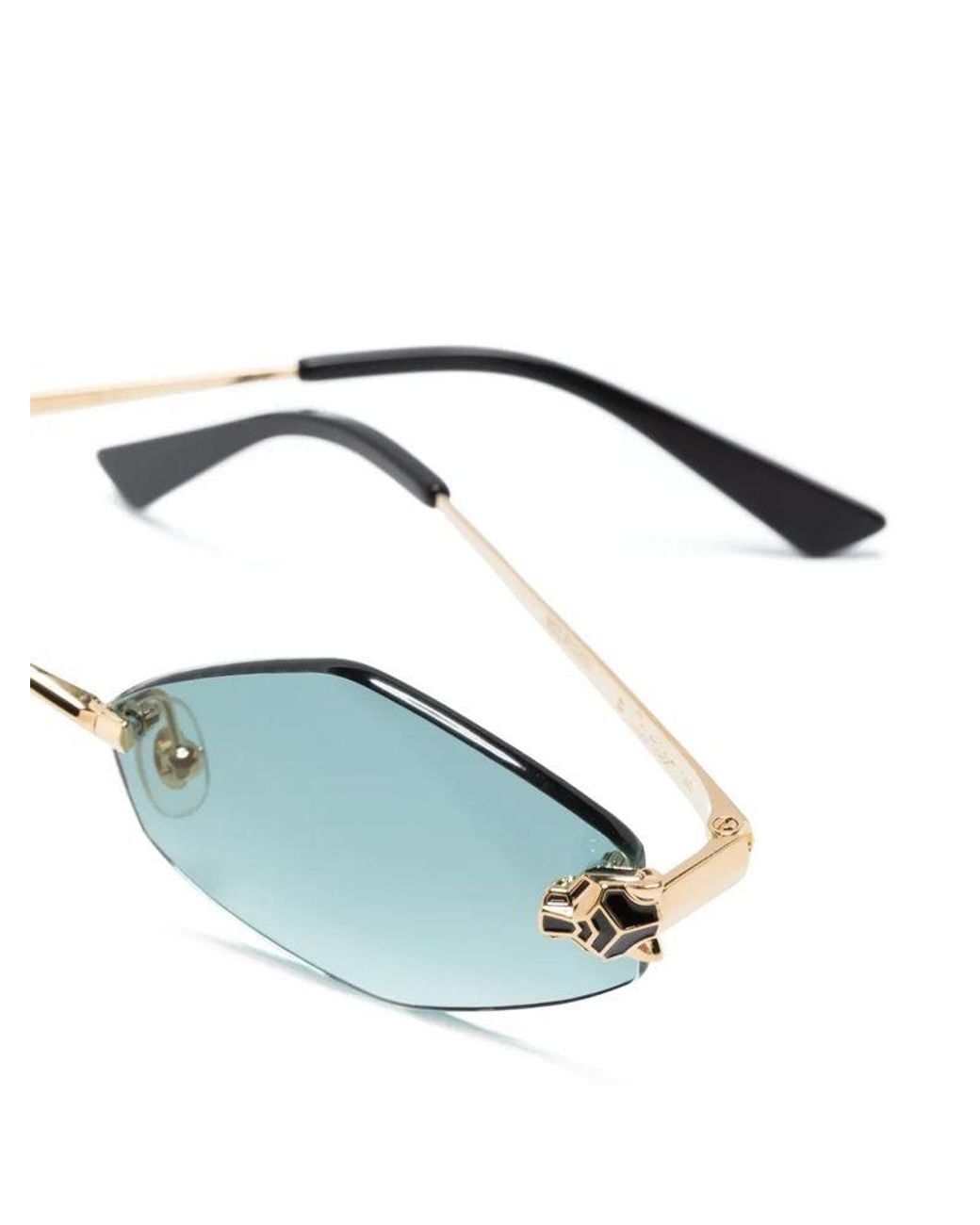 Cartier Blue Cat-Eye Frame Sunglasses