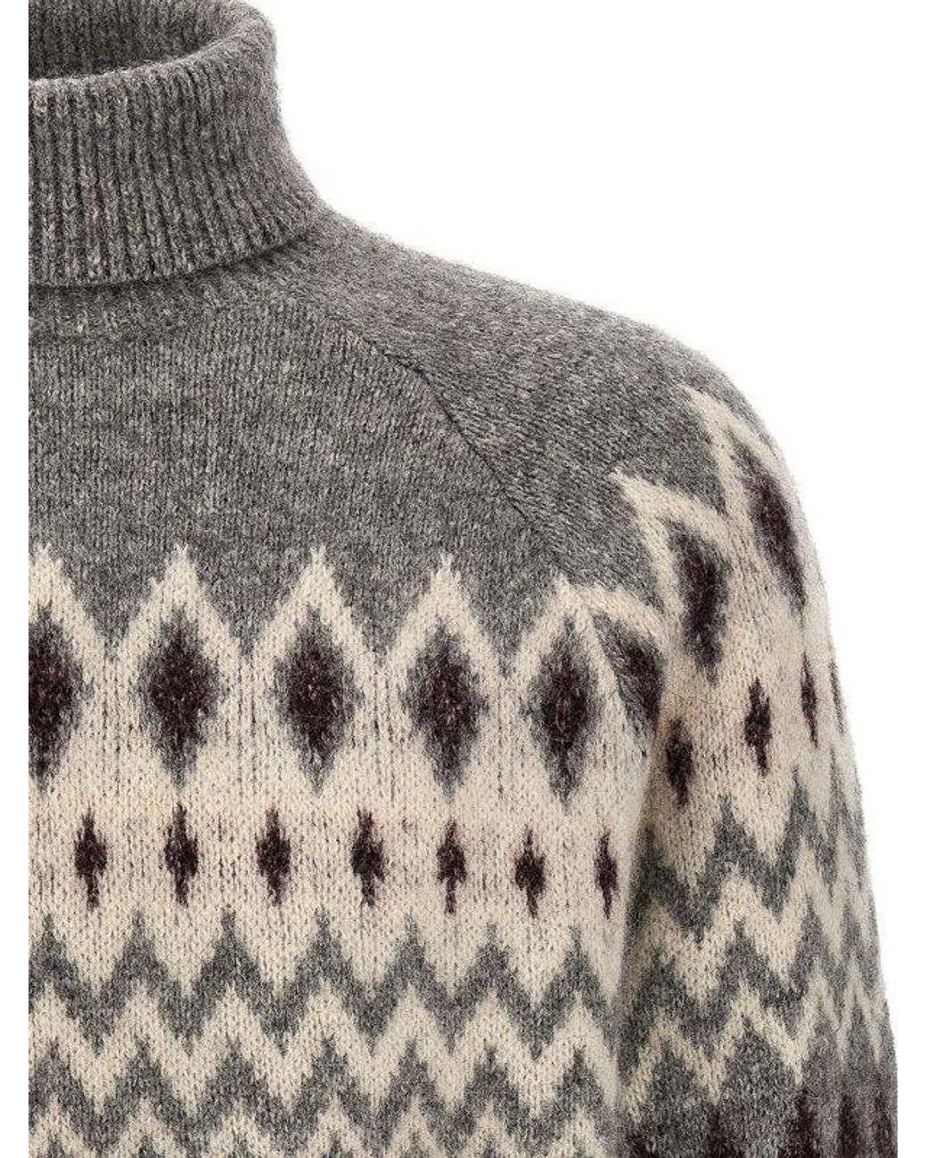 Brunello Cucinelli Gray Leather Sweatshirt for men