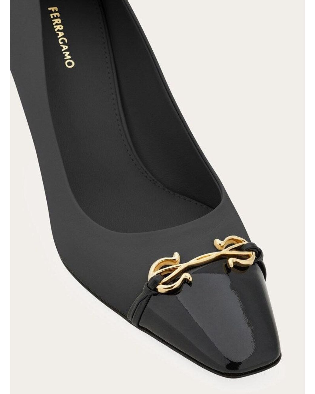 Ferragamo Natural Calf Leather Pumps