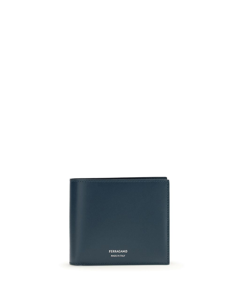 Ferragamo Blue Leather Wallet Calf Bos Taurus for men