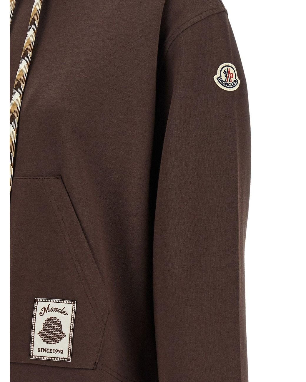 Moncler Brown Cotton-Blend Double-Knit Hoodie
