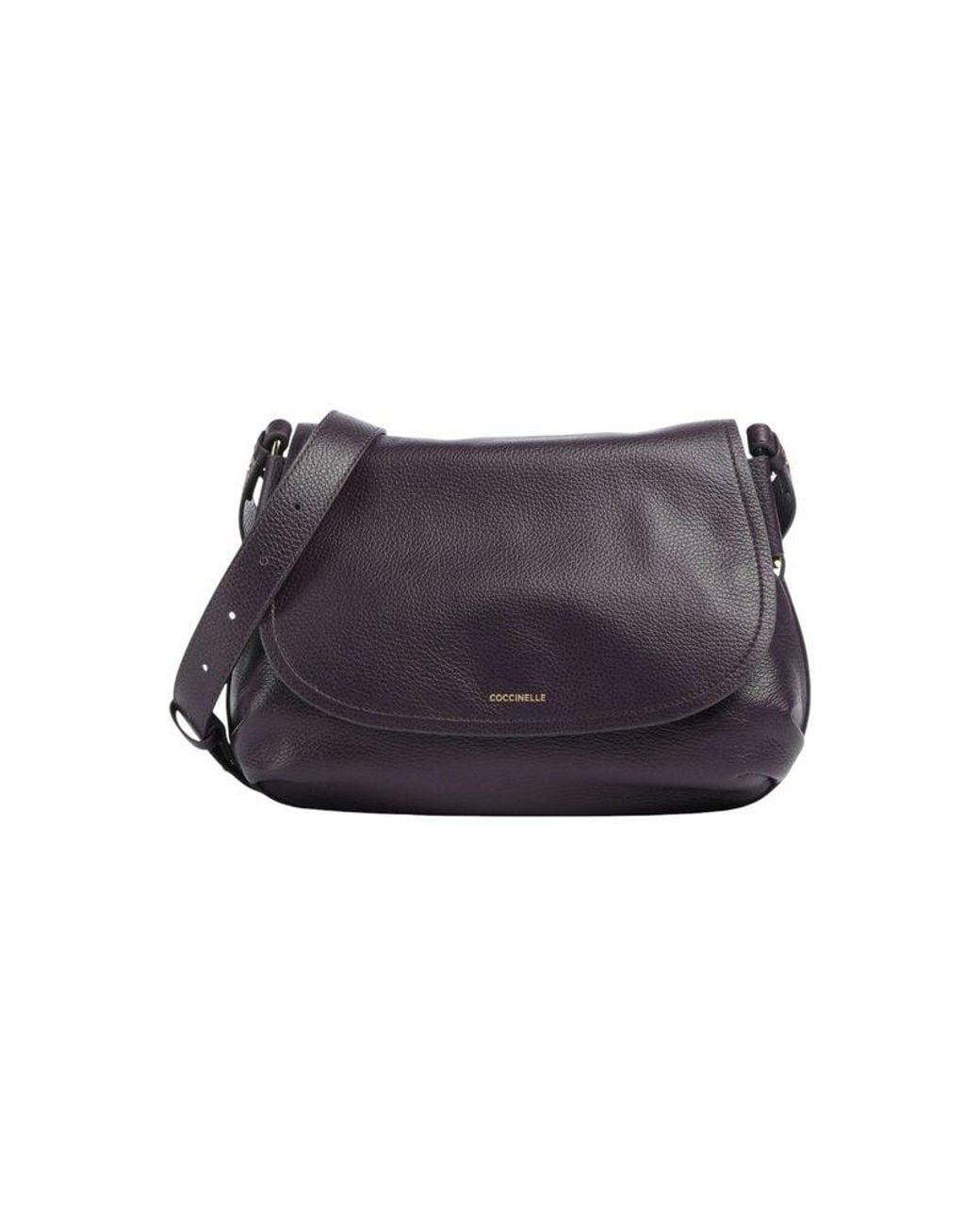 Coccinelle Blue Crossbody Bag Cowhide Leather