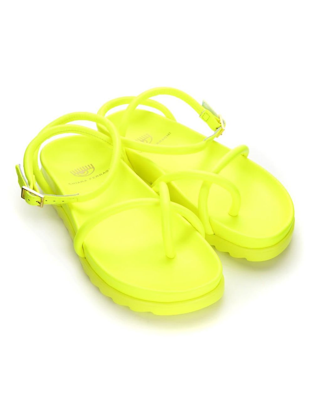 fluorescent yellow sandals