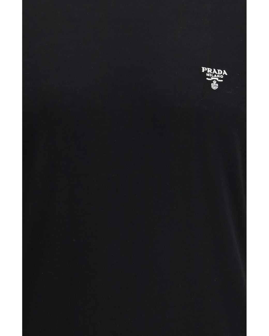 Prada Black Virgin Wool T-Shirt for men