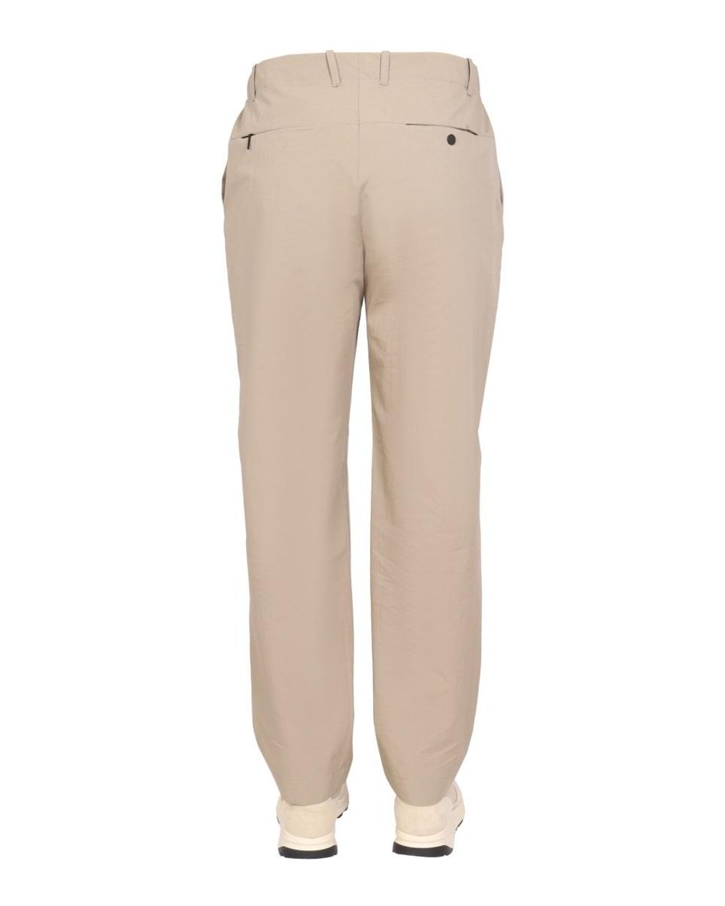 Monobi Natural Straight Leg Pants With Front Button Closure Cotton Trousers for men
