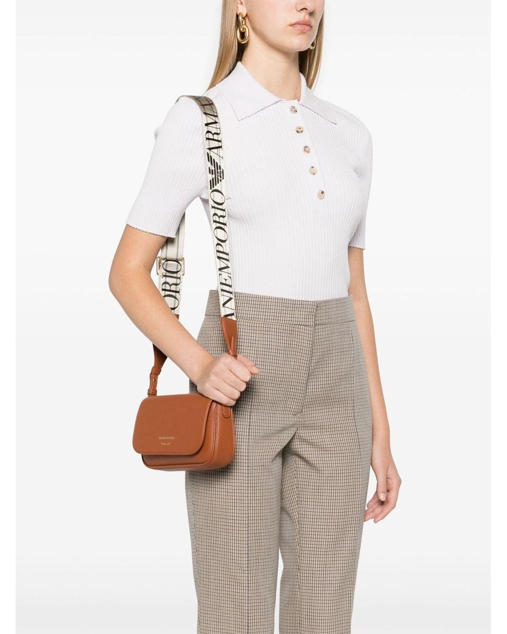 Emporio Armani Brown Myea Wallet On Chain