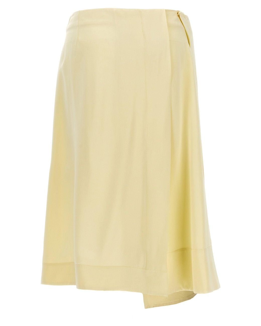 Jil Sander Yellow Satin Skirt