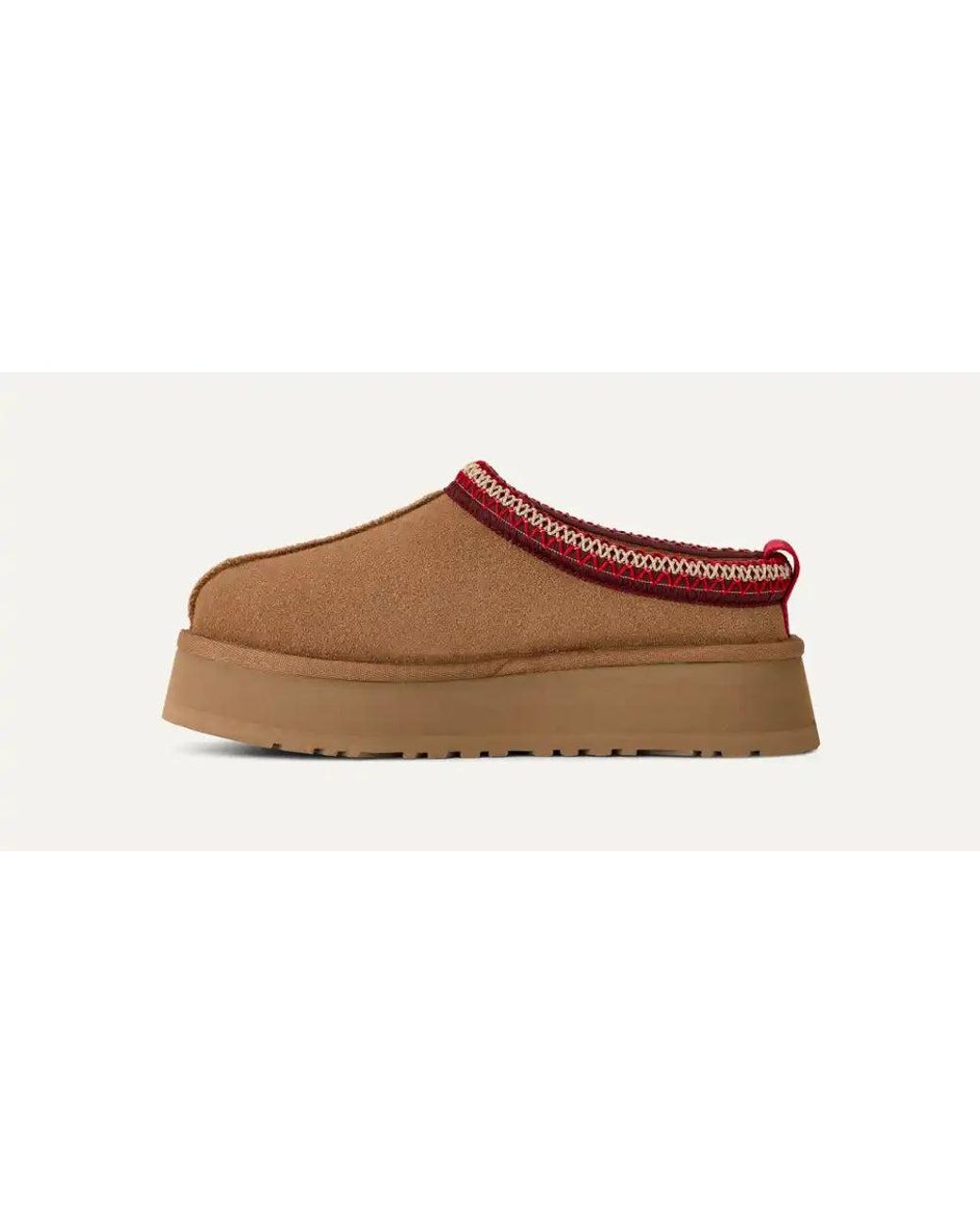 Ugg Black Ugg Sheepskin Lined Slipper — Chestnut
