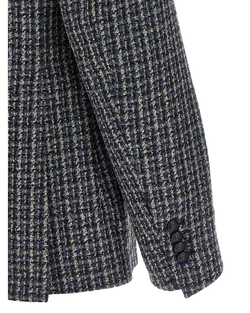 Tagliatore Gray Wool Tweed Blazer