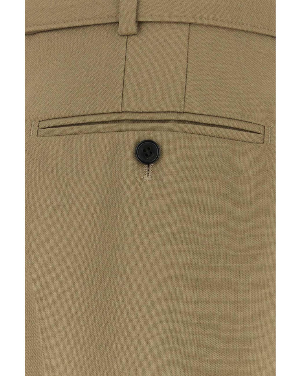 Saint Laurent Natural Cappuccino Wool Blend Pant for men
