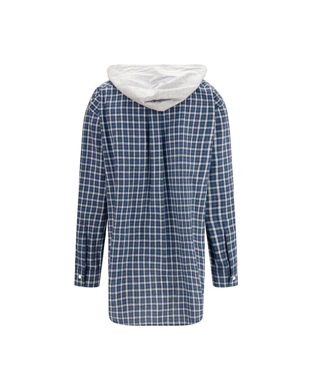 Miu Miu Blue Cotton Pattern Shirt