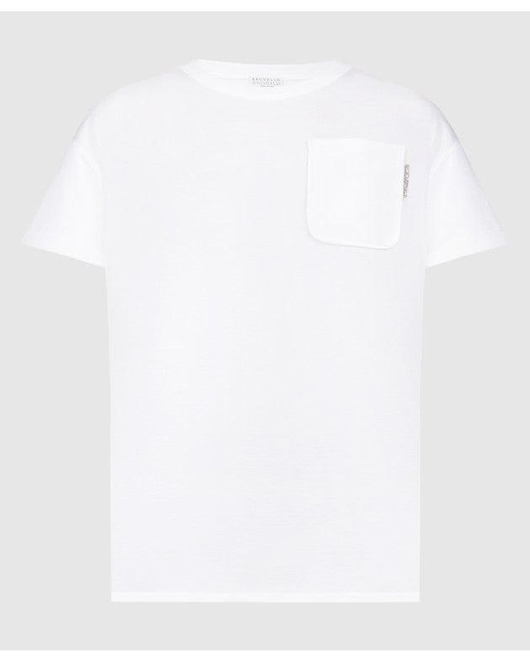 Brunello Cucinelli White Cotton Relaxed Shirt