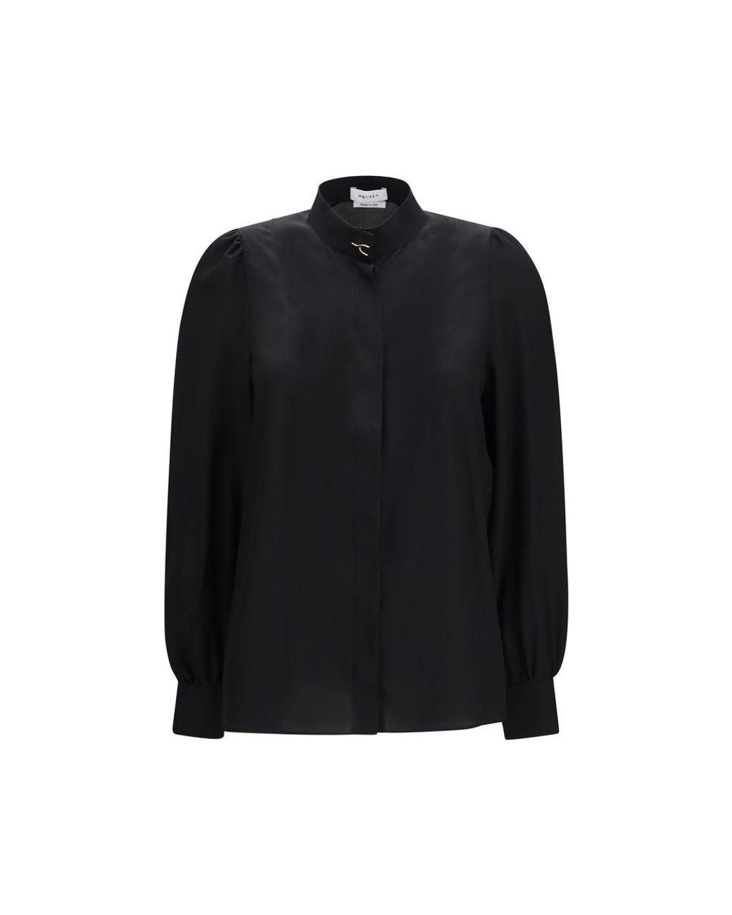 McQueen Black Silk Blouse