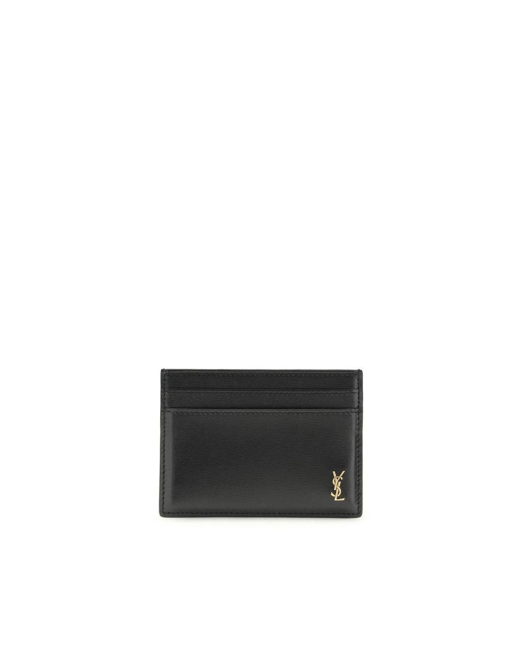 Saint Laurent Black Calf Leather Bos Taurus Wallet for men