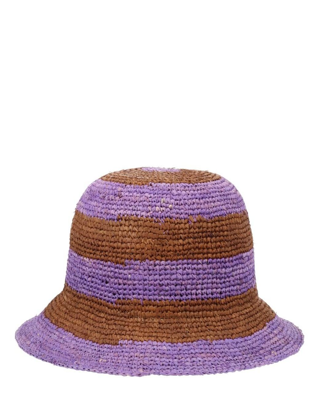Paul Smith Purple Paul Smith W1A-723A-U004_55 Logo-Patch Raffia Sun Hat